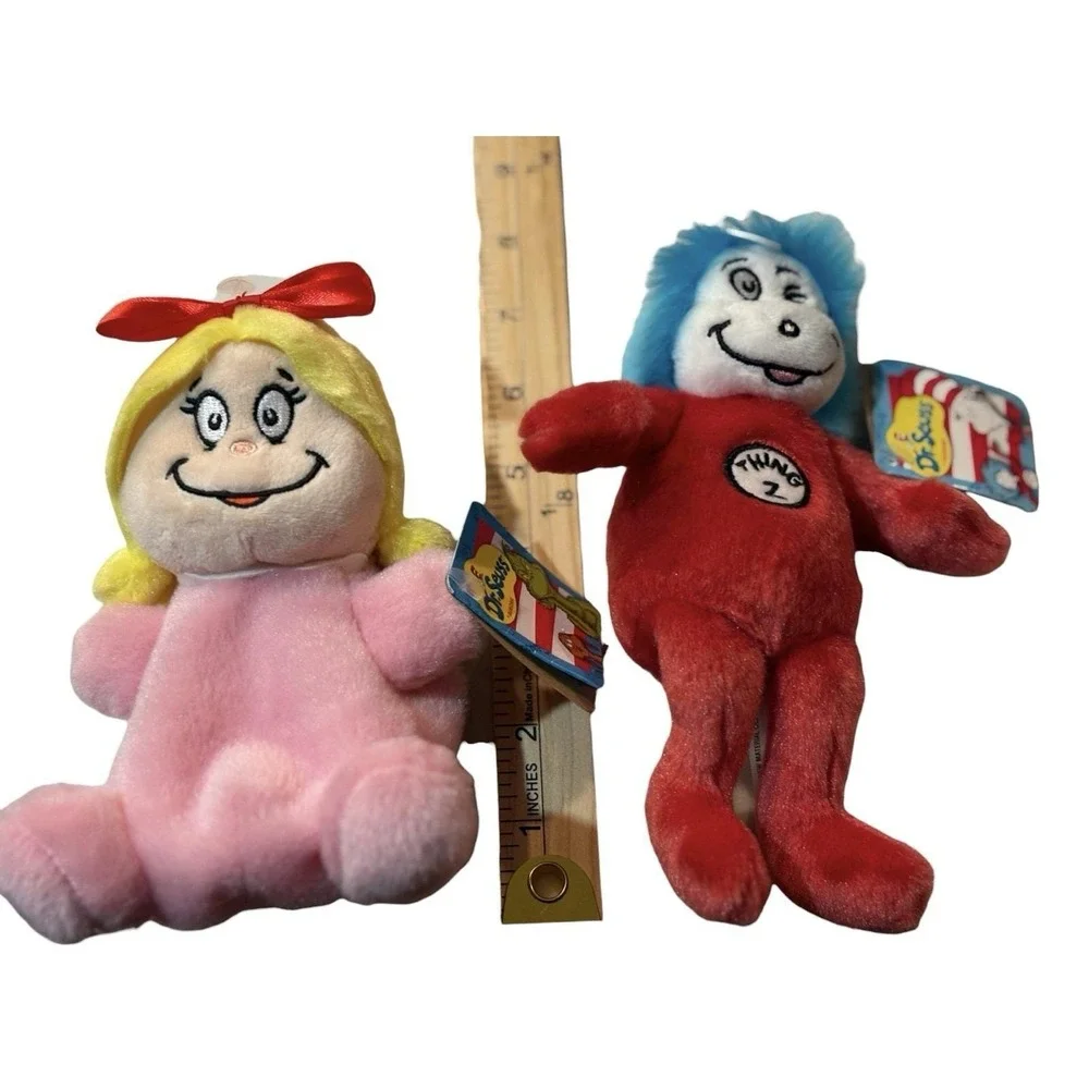 Aurora Dr. Seuss Seussville Cindy Lou Who Bean Bag & Thing 2 Plush Toy Doll 6